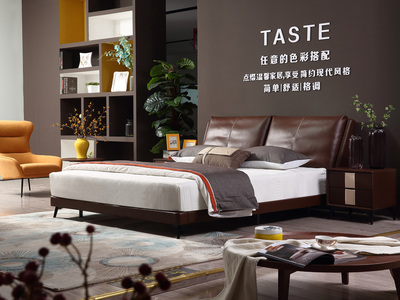 现代简约皮艺1.8米床