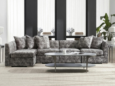  美克家居旗下品牌Freedom组合沙发 意式极简 深浅不一的线条设计 尽显个性独特（不含抱枕）
