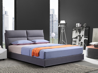  简约现代布艺床双人床可拆洗 卧室1.5*2.0米软床