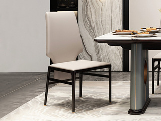  新中式 高端黑檀木 优质皮艺接触面 餐椅(下单请参考实拍)