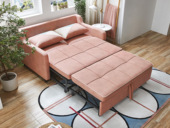 芬洛  现代简约沙发床 可拆洗绒布+实木框架+高密度海绵 客厅布艺   双人位沙发（腰枕花色随机发货）