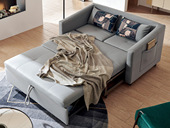 芬洛  现代简约沙发床 科技布+实木框架+高密度海绵 客厅布艺   三人位沙发（腰枕花色随机发货）