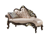温莎公爵 欧式新古典黑檀系列 真皮+高回弹海绵+进口榉木 粉色 沙发 左贵妃（抱枕花色随机发货）