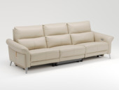 【现货】芝华仕 旗舰款 现代简约 真皮电动功能沙发 双电动功能位 象牙白三人位沙发（此产品有短途物流费）