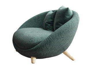  北欧风格 沙发椅 棉麻布+实木弯板+高密度海绵+白蜡木脚 常青藤 休闲椅