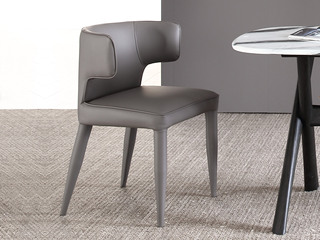  极简风格 超纤皮+五金架 餐椅（单把价格 需双数购买 单数不发货）