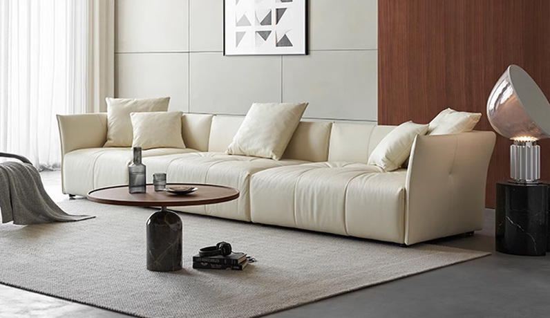 歌迪 极简风格 小蛮腰沙发 宽大坐深舒适羽绒靠包 防水防污 健康环保 超柔科技布 45D密度Q弹海绵 进口俄罗斯松木框架 3.5米直排沙发