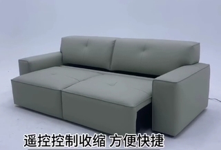  现代简约 实木框架、高密度海绵、鹅绒填充，硅胶皮面料 2400*1020*800 沙发（定制产品不退不换）