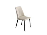 【现货】芝华仕 极简风格 奥尔维托 亲肤扪皮 加厚海绵坐垫 米色 餐椅（此产品有短途物流费）