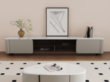 诺美帝斯 极简风格 高品质高颜值大理石台面 北美黑胡桃木+实木框架 金属烤漆 2.0米 电视柜