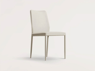  极简风格 优质皮艺 高密度海绵 碳素钢架 奶油白 餐椅（单把价格 需双数购买 单数不发货）