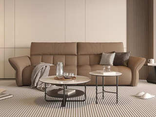  现代简约 真皮沙发 高质感头层牛皮+高回弹海绵+俄罗斯落叶松实木框架+五金脚   四人直排沙发 （不含抱枕）（此产品有短途物流费）