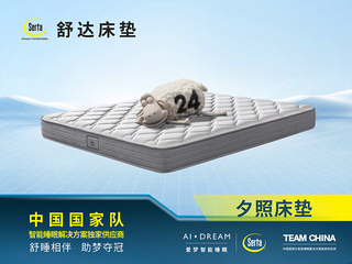 【现货】 夕照系列 竹纤维面料 舒柔绗缝层舒柔海绵 1.8*2.0米 邦尼尔弹簧 边缘加固 单面免翻设计 床垫