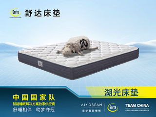  湖光系列 竹纤维面料 波浪海绵+舒柔海绵双料支撑 1.8*2.0米 独立袋装弹簧 边缘加固 单面免翻设计 床垫