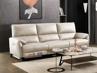 芝华仕 现代简约 米兰真皮电动功能沙发 双电动功能位 巴西进口头层牛皮  110°-160°智能电动调控功能位  爱马橙 直排沙发 三人位 （不含抱枕）（此产品有短途物流费）