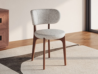  极简风格 优质布艺座包 柔软透气棉麻布 高密度海绵 浅色 餐椅（单把价格 需双数购买 单数不发货）