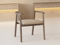 一方茶居 意式极简 主椅 精选进口天然白蜡木 优质皮艺座包 半透灰 茶椅（实木纹理自然生成 每一块木材纹理、颜色天然独一无二）