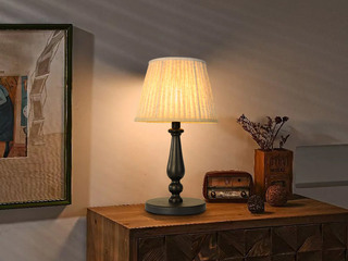 【包邮】 宋式美学风格 白蜡木+布艺灯罩 客厅卧室中古系列 实木LT8002-黑色-三色 黑色 台灯(含光源 E27)（内蒙古，新疆，西藏，青海，甘肃、宁夏等地区不包邮 运费请咨询客服)