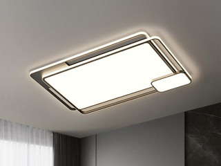 【包邮】 现代简约 铁+亚克力 客厅卧室系列 全屋套餐XY0267黑-两室一厅-三色变光 黑色 两室一厅(含光源 LED贴片)（内蒙古，新疆，西藏，青海，甘肃、宁夏等地区不包邮 运费请咨询客服）