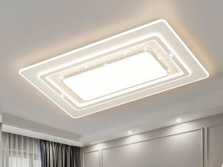 【包邮】 现代简约 铁+亚克力 客厅卧室系列 全屋套餐XY0264白-两室一厅-三色变光 白色 两室一厅(含光源 LED贴片)（内蒙古，新疆，西藏，青海，甘肃、宁夏等地区不包邮 运费请咨询客服）