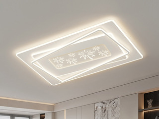 【包邮】 现代简约 铁+亚克力 客厅卧室系列 全屋套餐XY0117C白-两室一厅-三色变光 白色 两室一厅(含光源 LED贴片)（内蒙古，新疆，西藏，青海，甘肃、宁夏等地区不包邮 运费请咨询客服）