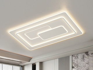 【包邮】 现代简约 铁+亚克力 客厅卧室系列 全屋套餐XY0223白-两室两厅-三色变光 白色 两室两厅(含光源 LED贴片)（内蒙古，新疆，西藏，青海，甘肃、宁夏等地区不包邮 运费请咨询客服）