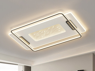 【包邮】 现代简约 铁+亚克力 客厅卧室系列 全屋套餐XY0219黑-两室一厅-三色变光 黑色 两室一厅(含光源 LED贴片)（内蒙古，新疆，西藏，青海，甘肃、宁夏等地区不包邮 运费请咨询客服）