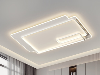 【包邮】 现代简约 铁+亚克力 客厅卧室系列 全屋套餐XY0217白-两室两厅-三色变光 白色 两室两厅(含光源 LED贴片)（内蒙古，新疆，西藏，青海，甘肃、宁夏等地区不包邮 运费请咨询客服）