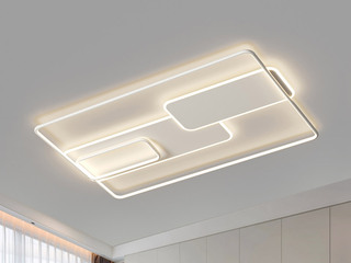 【包邮】 现代简约 铁+亚克力 客厅卧室系列 全屋套餐XY0212白-两室两厅-离线语音+遥控 白色 两室两厅(含光源 LED贴片)（内蒙古，新疆，西藏，青海，甘肃、宁夏等地区不包邮 运费请咨询客服）