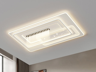 【包邮】 现代简约 铁+亚克力 客厅卧室系列 全屋套餐XY0201白-两室两厅-三色变光 白色 两室两厅(含光源 LED贴片)（内蒙古，新疆，西藏，青海，甘肃、宁夏等地区不包邮 运费请咨询客服）