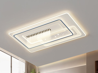 【包邮】 现代简约 铁+亚克力 客厅卧室系列 全屋套餐XY0201蓝-两室两厅-离线语音+遥控 蓝色 两室两厅(含光源 LED贴片)（内蒙古，新疆，西藏，青海，甘肃、宁夏等地区不包邮 运费请咨询客服）