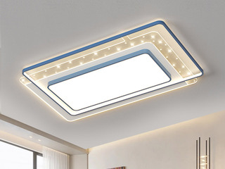 【包邮】 现代简约 铁+亚克力 客厅卧室系列 全屋套餐XY0190蓝-两室两厅-离线语音+遥控 蓝色 两室两厅(含光源 LED贴片)（内蒙古，新疆，西藏，青海，甘肃、宁夏等地区不包邮 运费请咨询客服）