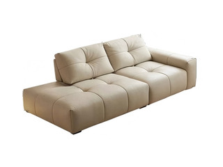 【现货】 意式极简 像素豆腐块功能沙发 高定头层黄牛皮 可调节拉伸靠包 坐深随意切换可躺可靠 人体工学弧度靠背分区科学承托 饱满软弹坐包 田字拉点稳固不变形 进口俄罗斯落叶松实木框架 2.6米 左扶手沙发