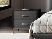 【全面升级】 欧瑞仕 意式极简 全实木柜体+静音防夹手缓冲滑轨+平整圆润裥棉柜体+松木抽屉 扪皮 床头柜