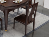 檀雅居 新中式 进口乌金木 曲线靠背舒适有型 红檀色 餐椅（单把价格 需双数购买 单数不发货）