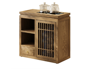  新中式 天然白蜡木 全自动智能抽水茶艺炉 茶车