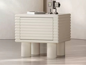 卡琪朵 奶油风 棉花糖床头柜 高级波纹面 超大储物抽屉置物有序 圆角贴心护 磕碰皆可防 床头柜