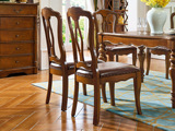 维格兰 美式风格 金丝楠木色 实木 餐椅