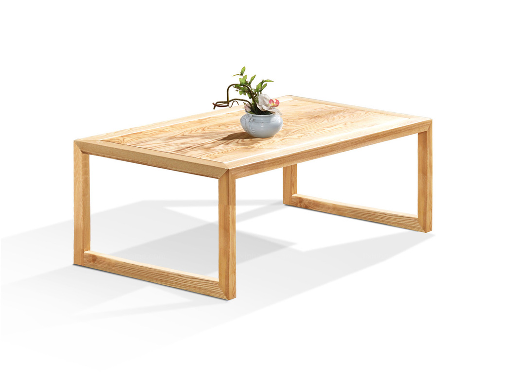 志盛木业中式风格北美进口白蜡木原木色大茶几