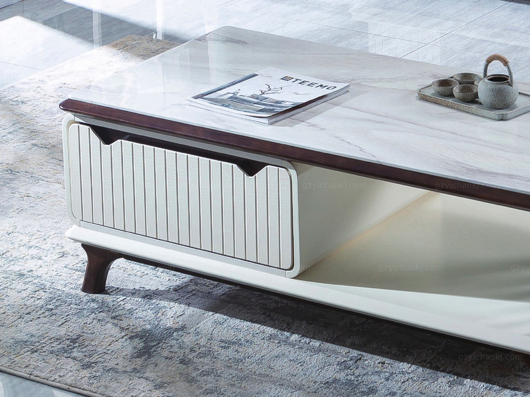 怡都 现代简约 玻钢石台面 茶几