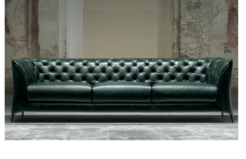 轻奢风格 不锈钢镀钛金 优质超纤皮三人位沙发【图片,价格,商品参数】