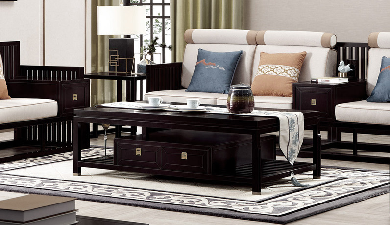 【现货】墨舍 新中式 东南亚进口红檀木 K912 茶几