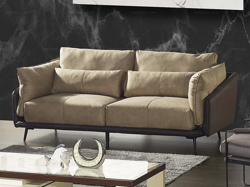 科隆印象 现代简约 俄罗斯进口落叶松坚固框架 科技布 8025 三人沙发
