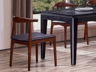  极简风格 环保PU皮（坐板） 白蜡木椅架 餐椅（单把价格 需双数购买 单数不发货）