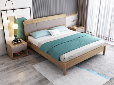  北欧风格 泰国进口橡胶木 松木床板条 1.2*2.0米床
