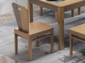 木之家 北欧风格 泰国进口橡胶木 实木餐椅