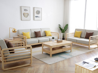  北欧风格2255圆扶手沙发组合（1+2+3）