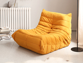 梵克美家 轻奢风格 高支高密麂皮绒布 高密海绵内胆豆袋榻榻米 单人沙发（现在下单 年后发货 如有急单 咨询客服）