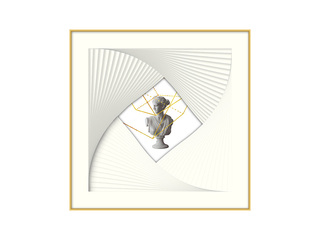  晶瓷+铝合金框 晶瓷画