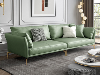  轻奢风格 超柔舒适 优质科技皮 四人位直排沙发